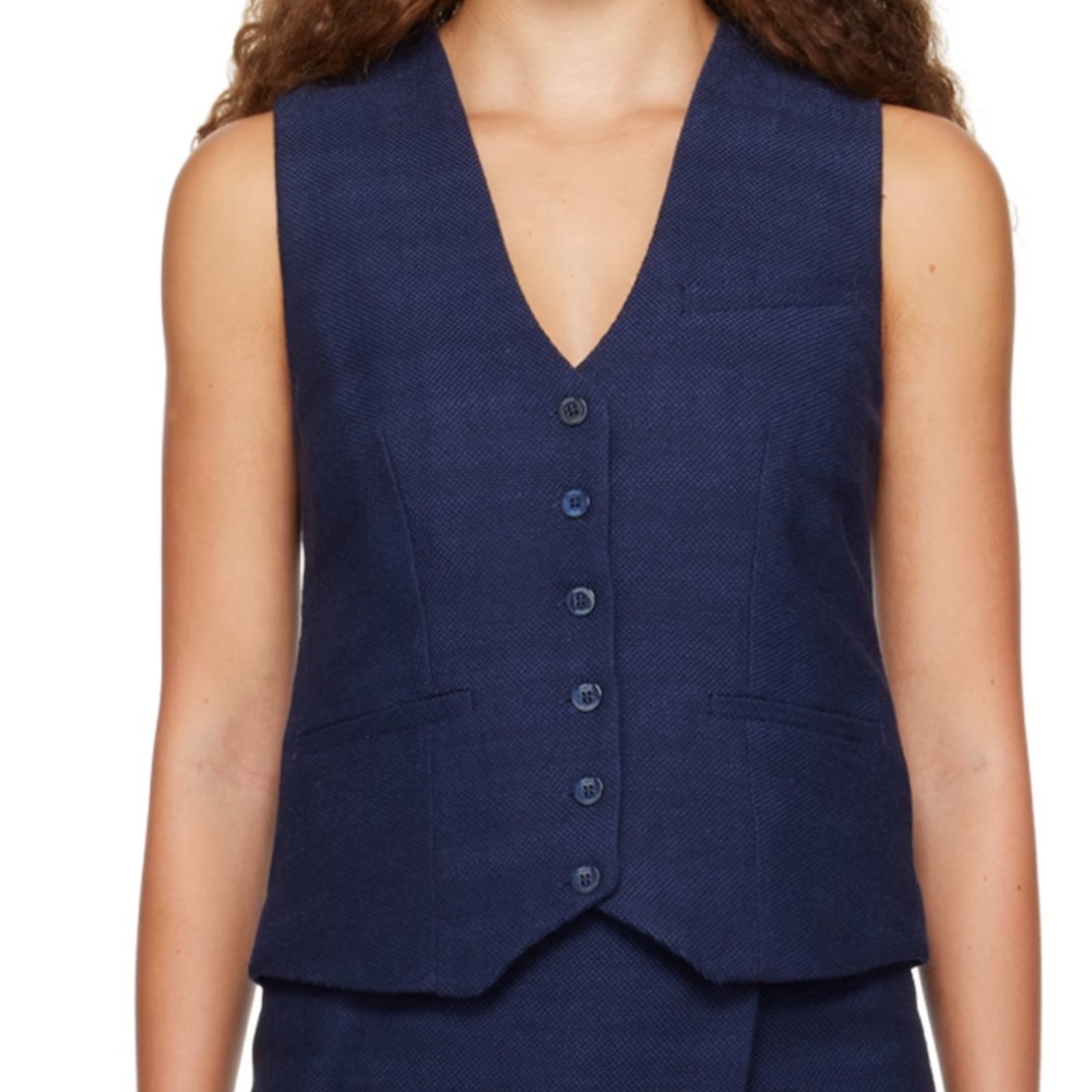 In search of this Staud Navy Brett Vest in size small or medium!!!